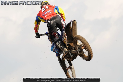 2009-10-03 Franciacorta - Motocross delle Nazioni 1774 Free practice OPEN - Carlos Campano - Yamaha 450 ESP